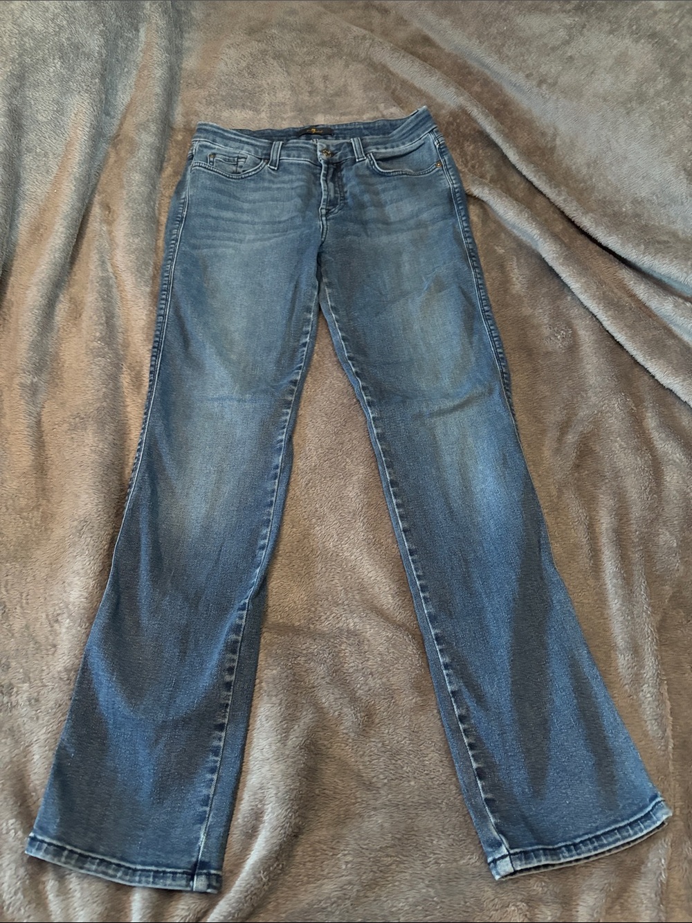 7 For All Mankind Women's Medium Blue Flare Jeans
